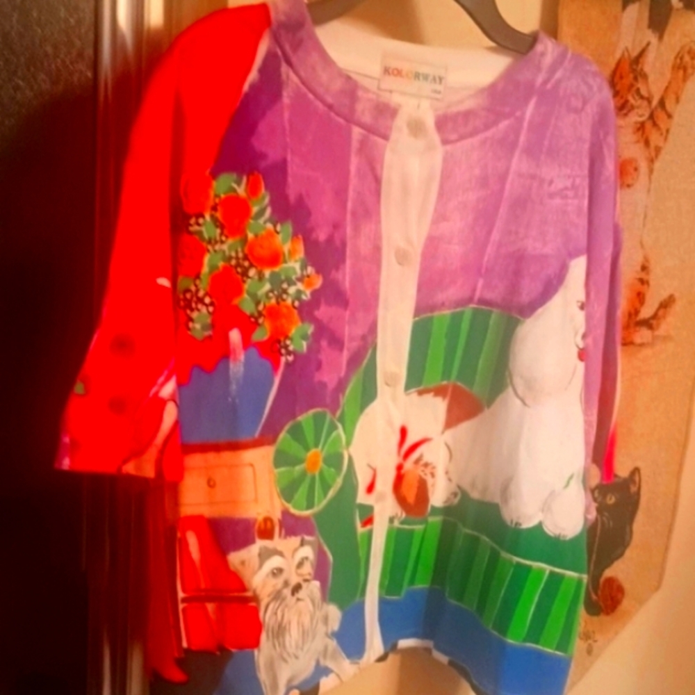 New Woman Hand Painted Kolorway Colorful Animal Print For Women (One Size)